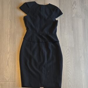 Ted Baker Black Fitted Midi Sheath Dress